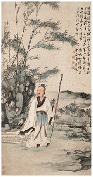 黄均 田世光 吴幻荪 1946年作 竹下高仕 立轴